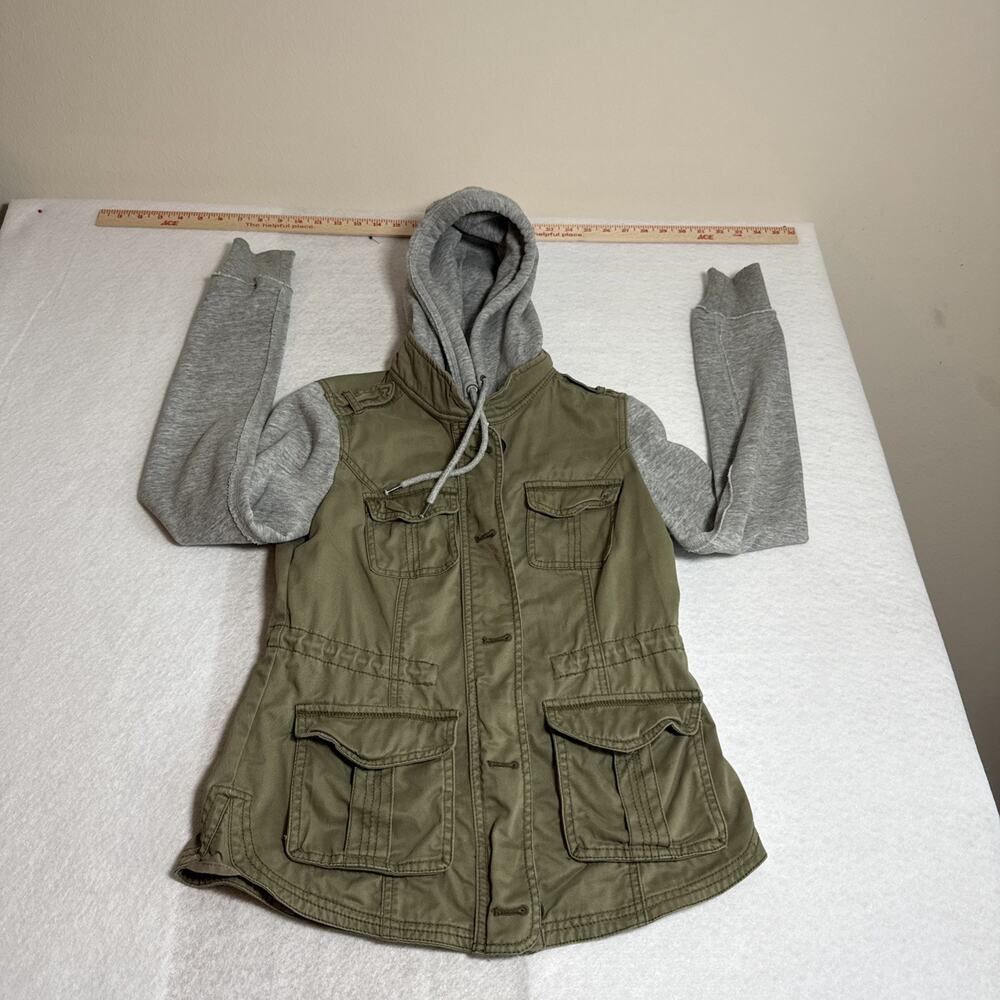 abercrombie and fitch y2k Women’s Jacket Sz Sm Green And Grey